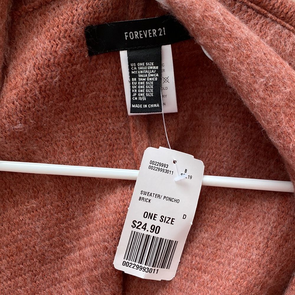 NEW Forever 21 Dusty Rose Shawl - Picture 4 of 4